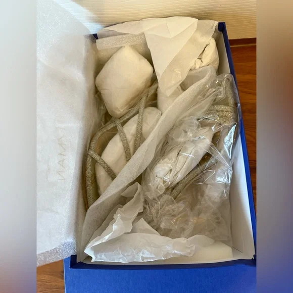 Stuart Weitzman Women’s Melodi Glitter High Heel Sandals Size: 38.5 8 B - Picture 6 of 16